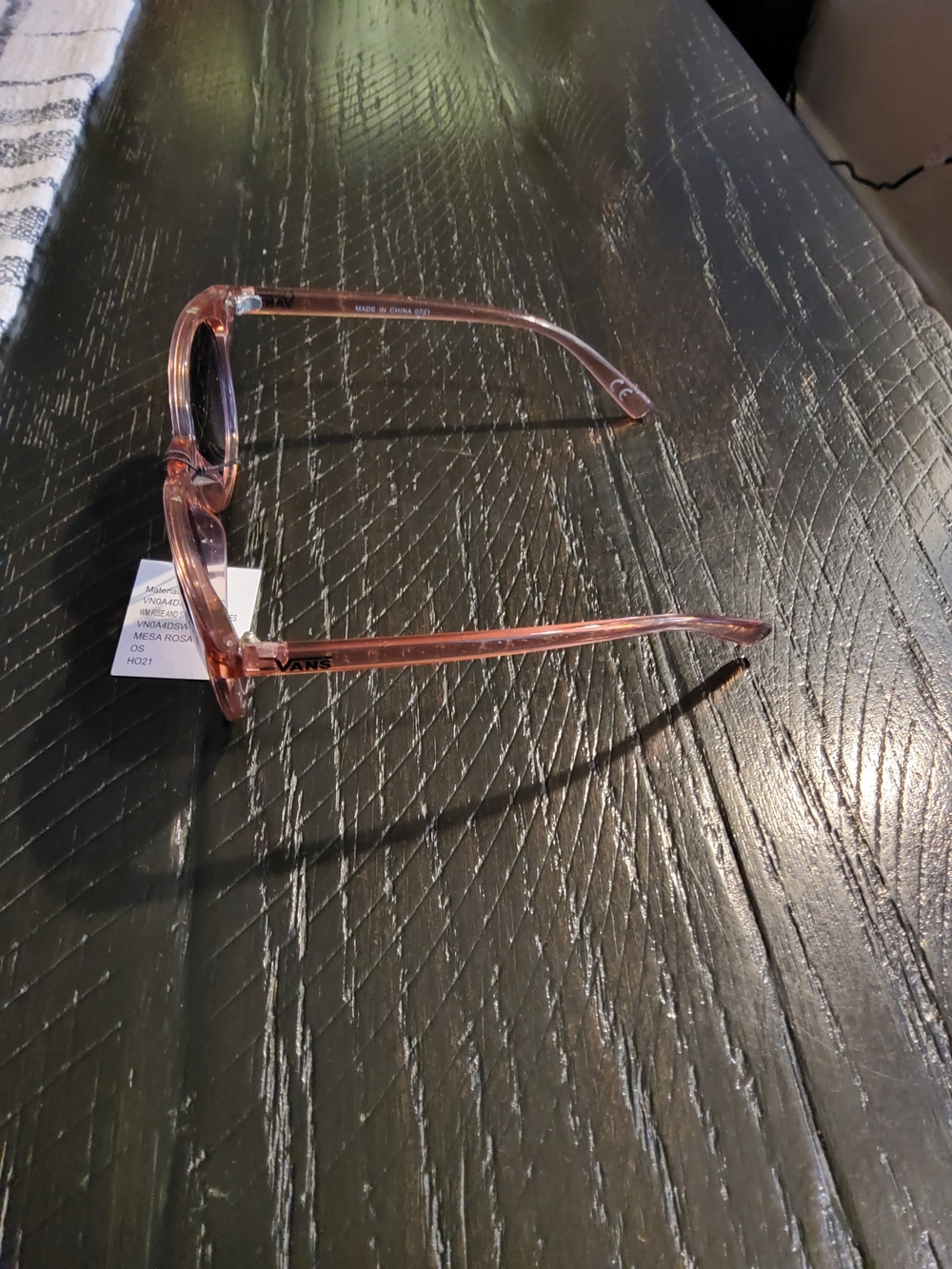 Vans Round Pink Transparent Frame Sunglasses - Picture 4 of 4